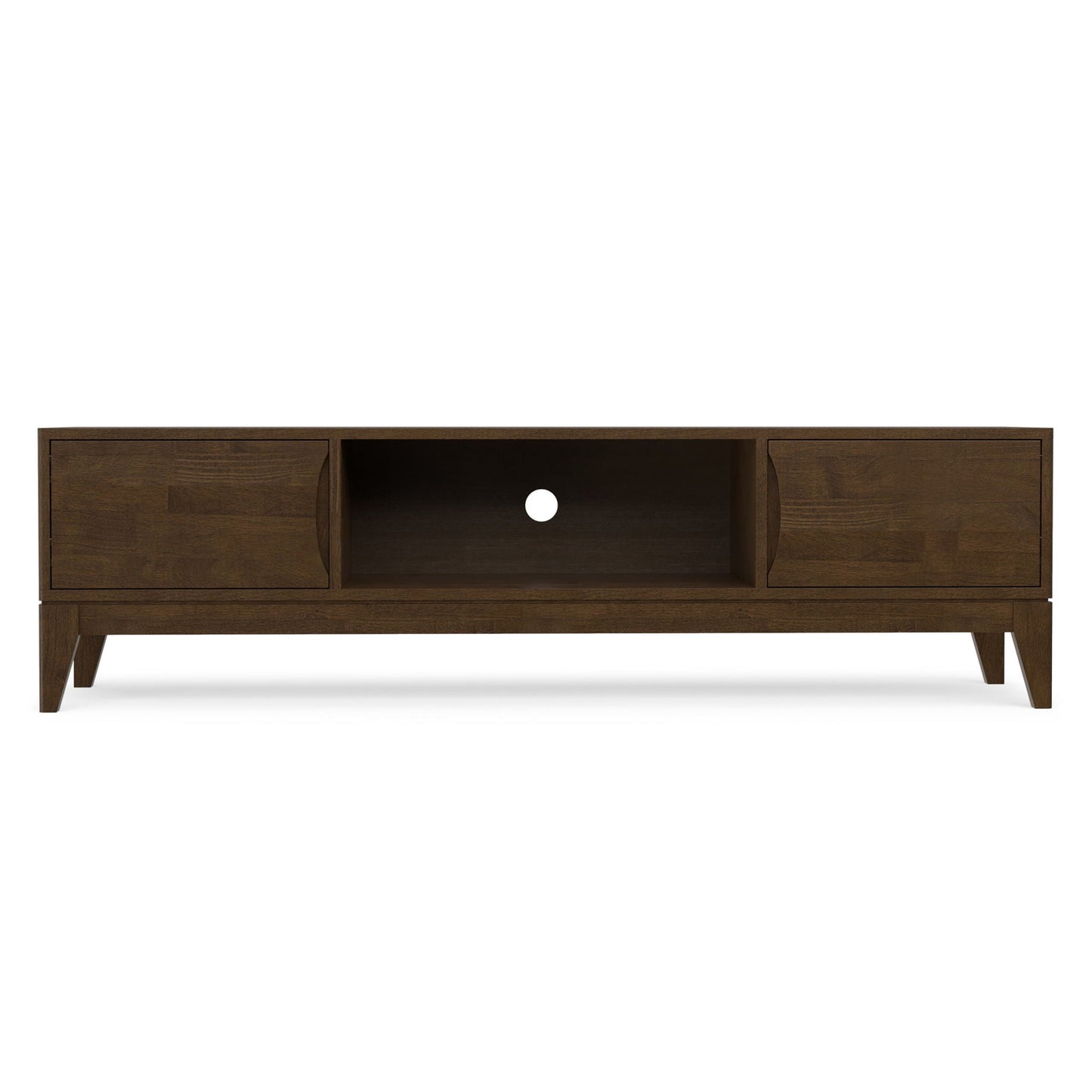 Harper - Low TV Media Stand - Walnut Brown