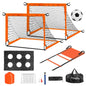 Kids Soccer Goals Set For Backyard Portable Soccer Training Equipment with Ball Pump Cones Agility Ladder Target Carry Bag For Toddler Age 3+ Outdoor