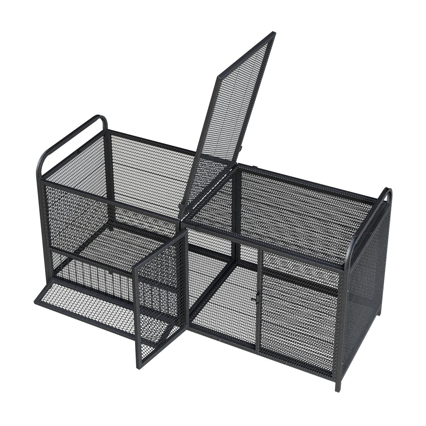 Chicken Cage, Poultry Breeding Coop - Black / Silver