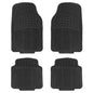 4Pcs Automotive Floor Mats Front and Rear PVC Rubber Floor Mats Heavy Duty Drive Vehicle Car Mats with Trimmable Design Fit Most Cars SUVs Trucks