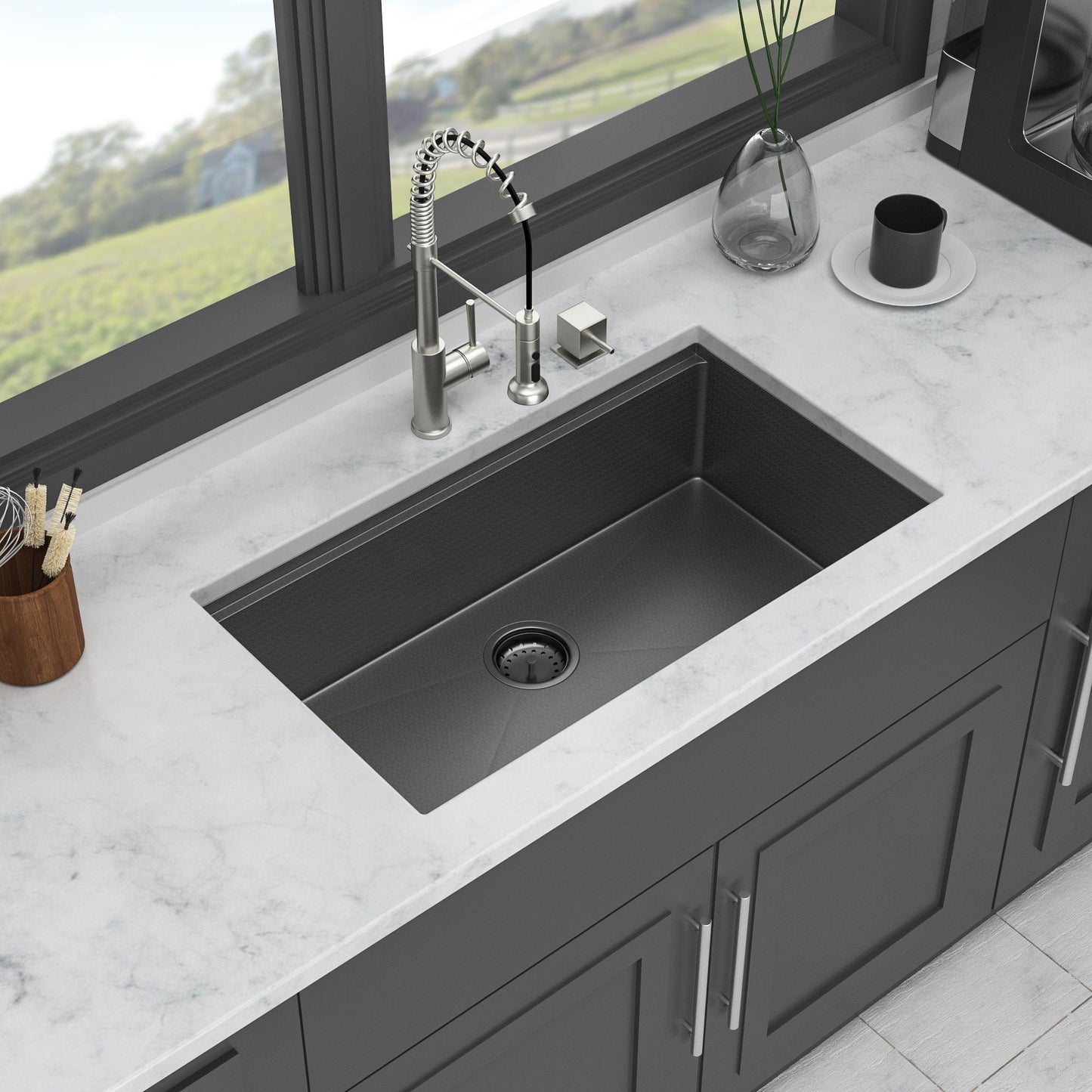Workstation Kitchen Sink, Single Bowl Undermount