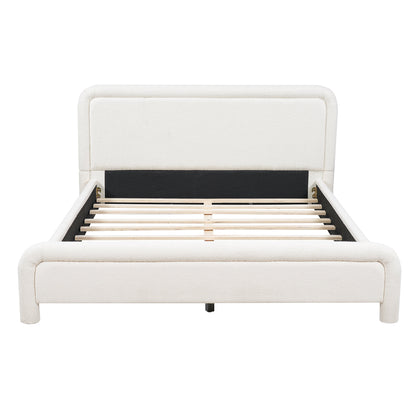 Queen Size Upholstered Platform Bed Frame