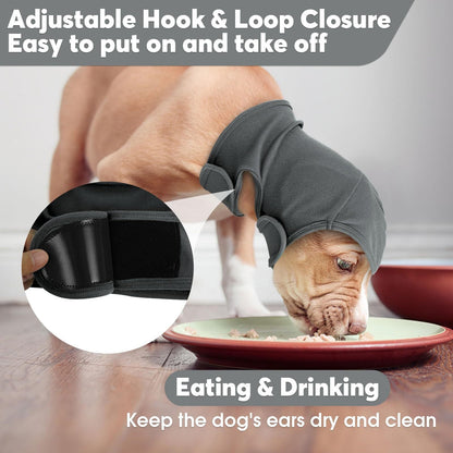 Calming Hoodie Dog Ear Covers-No Shake Hematomas Ear Wraps For Dogs, Adjustable Head Wrap Muffs Noise Cancelling Protector, Anxiety Relief, Fireworks & Grooming Bathing