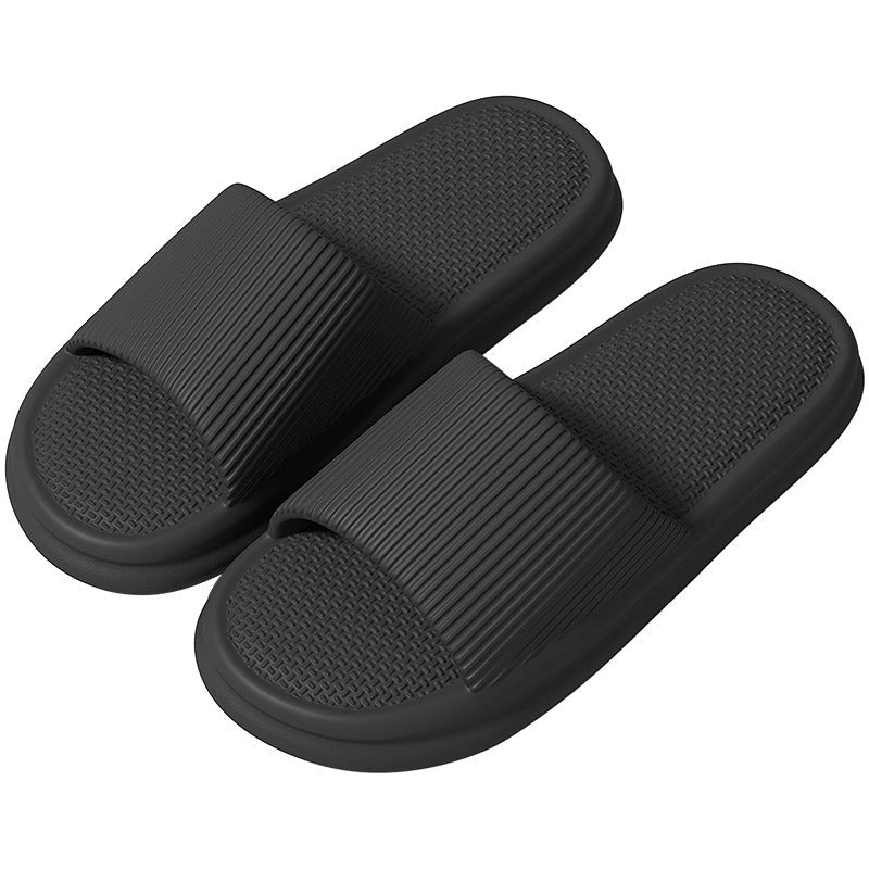 Minimalist Home-use Bathroom Slippers With A Plush Cushioned Feel For Men