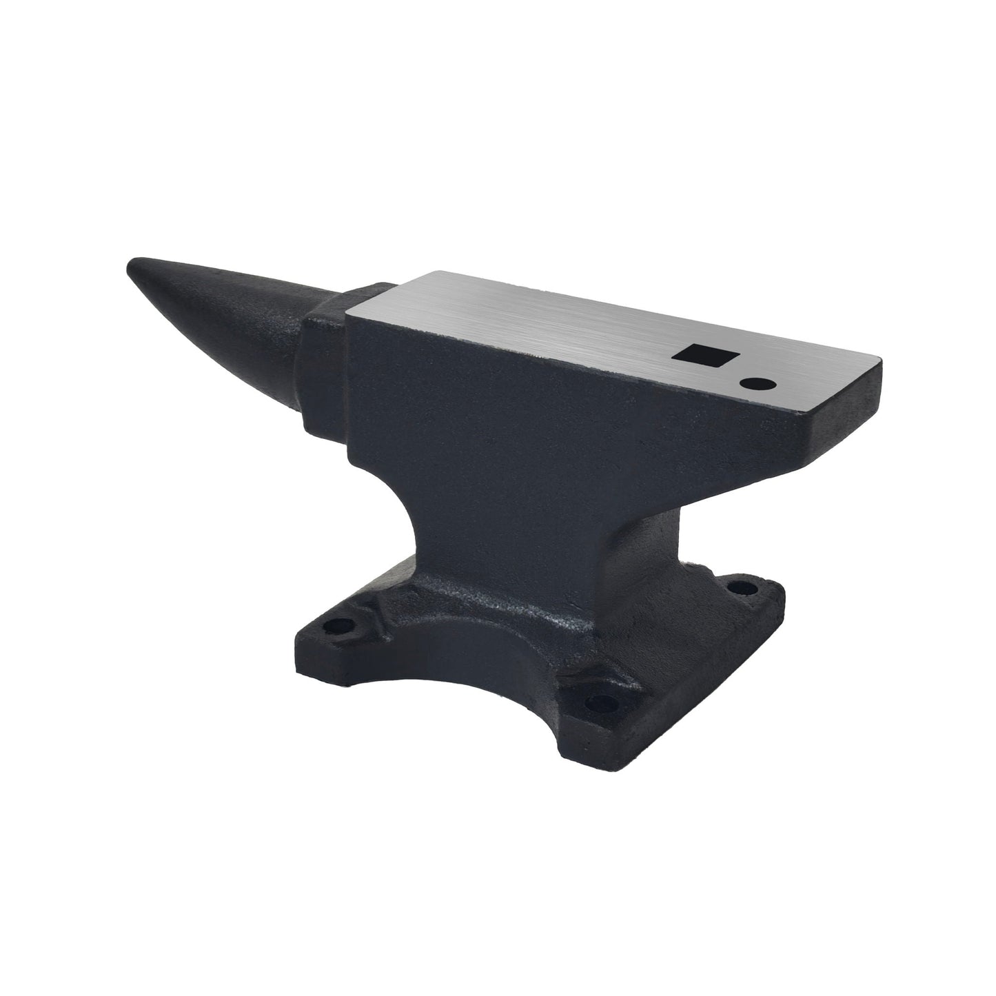 100 Lbs Single Horn Anvil, 4 Holes - Black