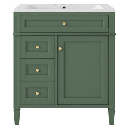 Bathroom Vanity With Medicine Cabinet, Royal Mirror Cabinet, Modern Bathroom Storage Cabinet With 2 Soft Closing Doors And 4 Drawers