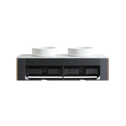 Erba 60 Inch Bathroom Vanity with Sink in Honey