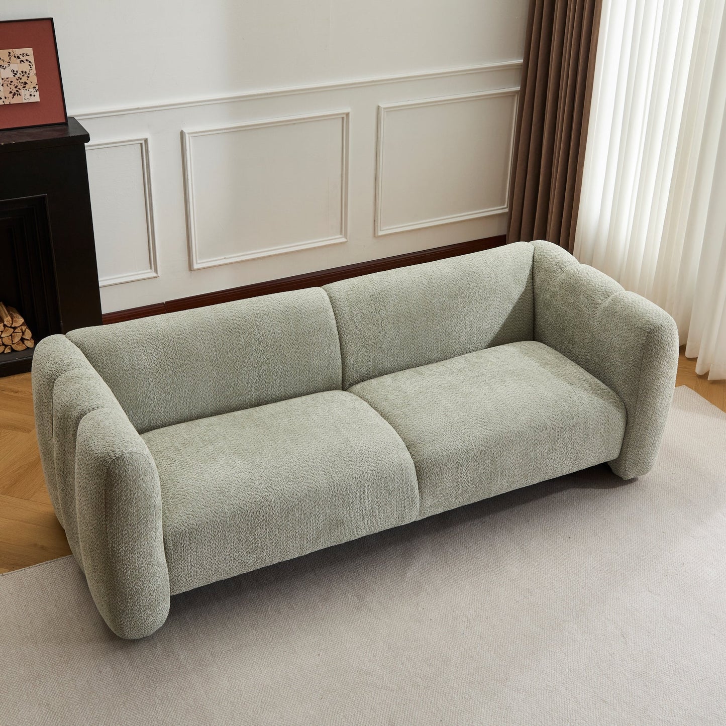 Tonson 83" 3-Seater Boucle Sofa with Wave Design