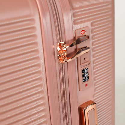 4-Piece Hard ABS Luggage Set with 360° Dual Rotating Wheels