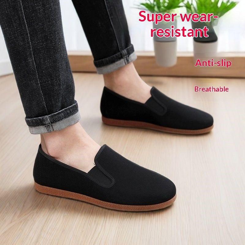 Mens Soft-soled Casual Wear-resistant Canvas Shoes