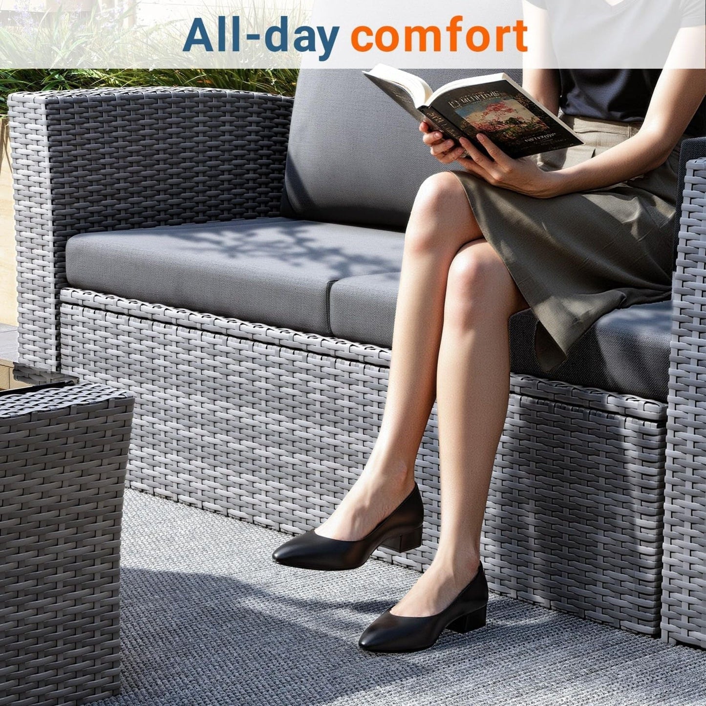 Modern Patio Set With Table And Cushions