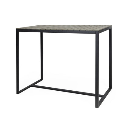 Ernesto Outdoor Industrial Acacia Wood Bar Table