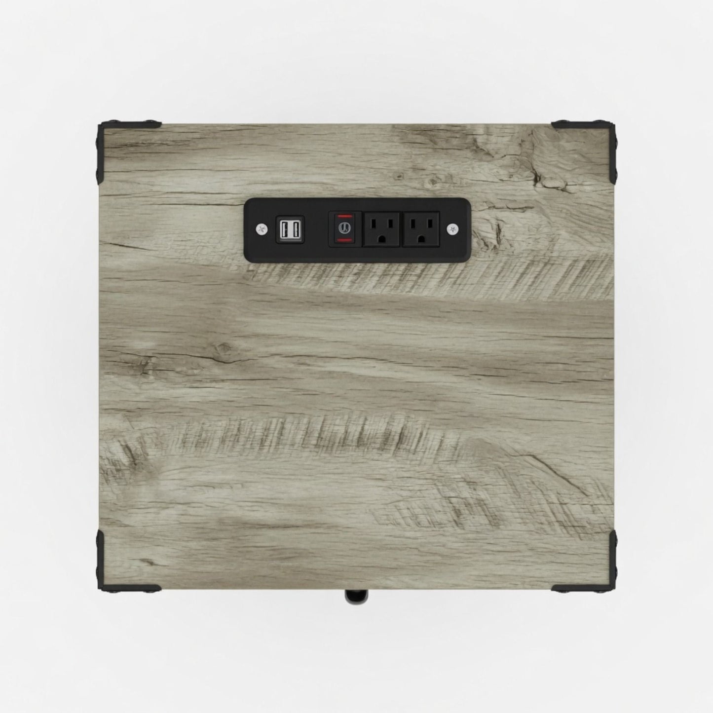 Farmhouse Nightstand, Charging Station & Storage