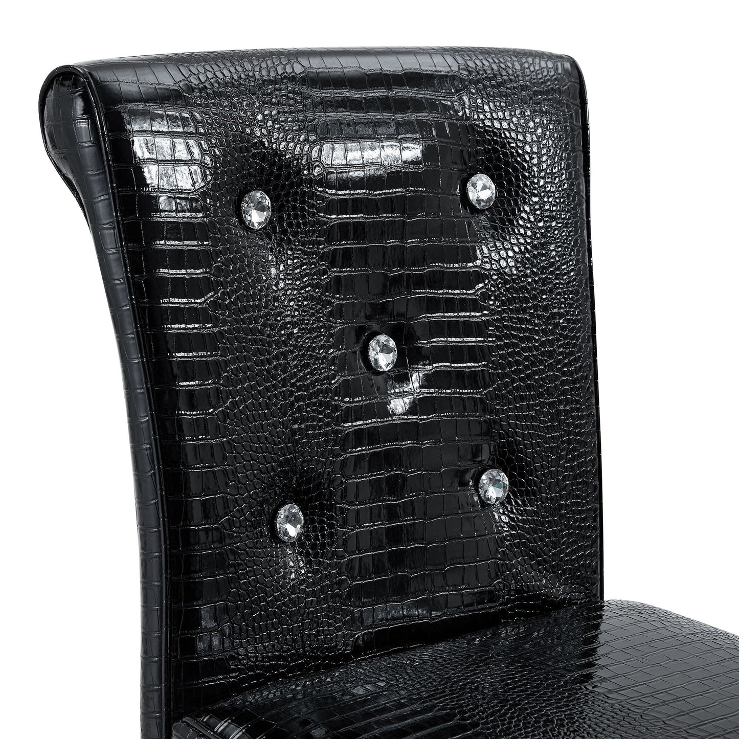 Bar Chairs With Crystal Clasp Design (Set of 2)