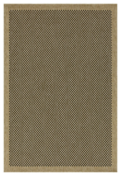 Earth GC_NTL1003 Jute/Black 5 ft. 3 in. x 7 ft. 3 in. Indoor/Outdoor Area Rug