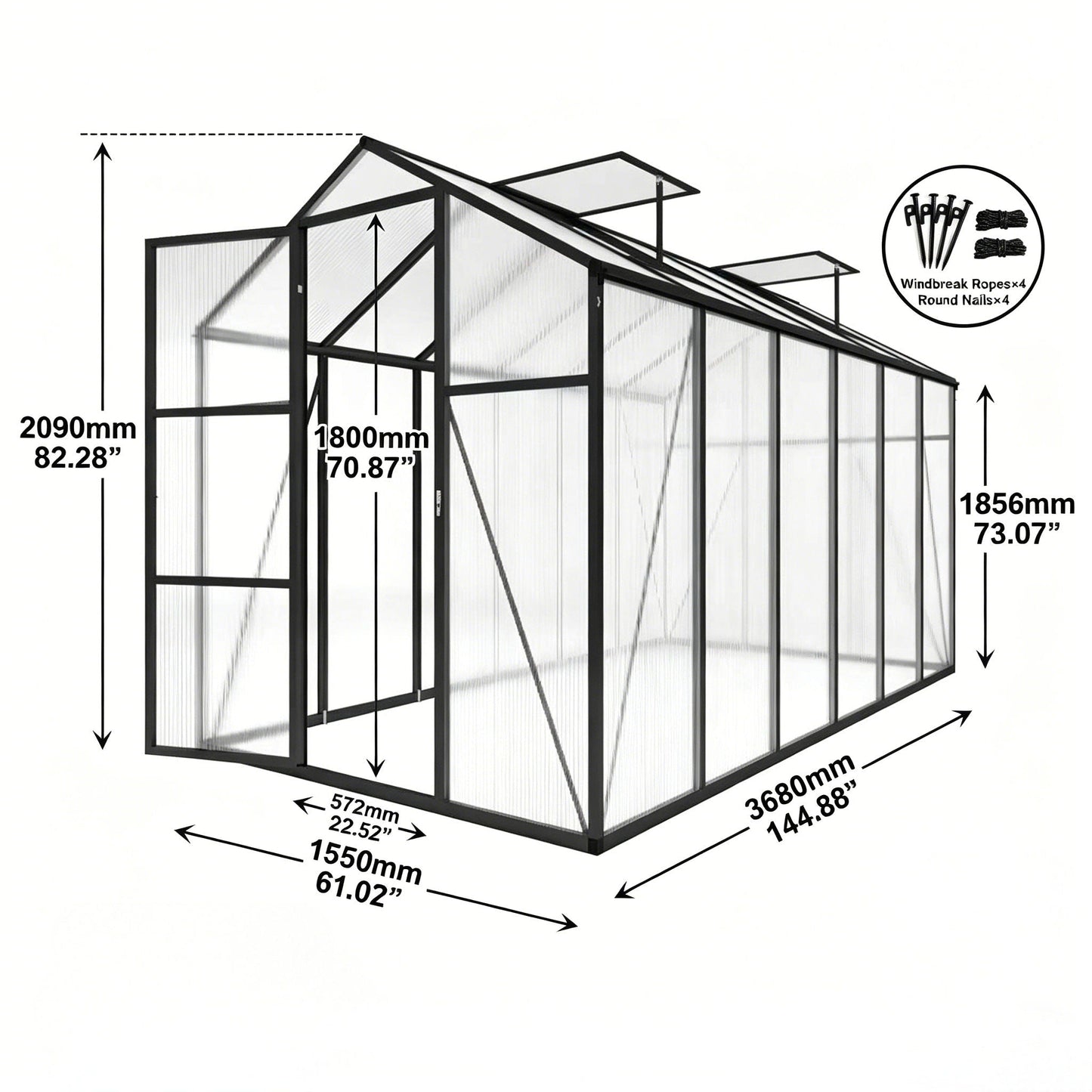 Gain Height Windproof house With Raised Base