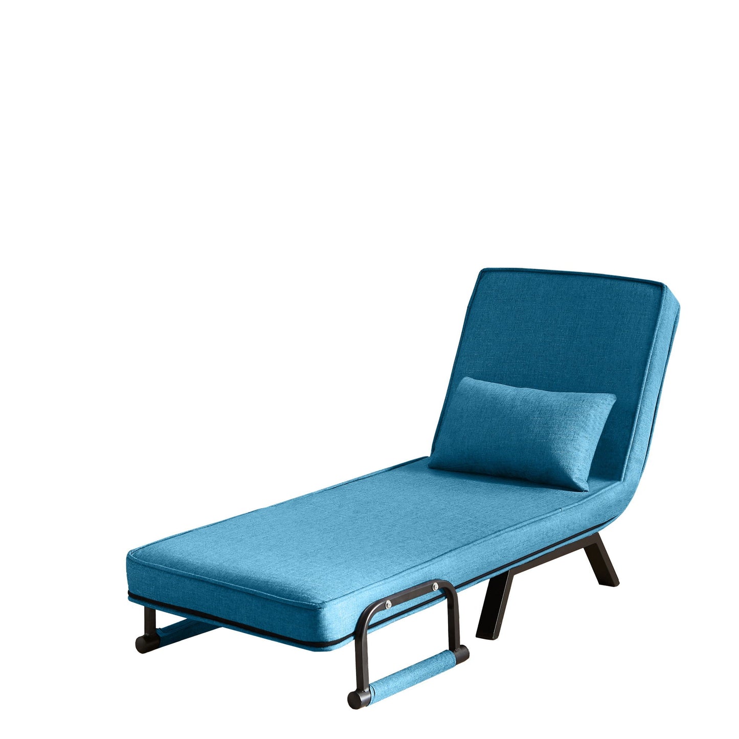 Convertible 5 In 1 Folding Chair Bed With Adjustable Backrest & Pillow