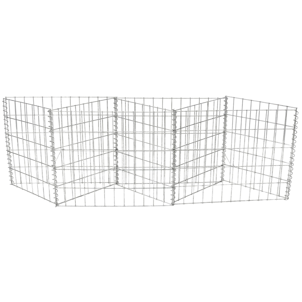 Galvanized Steel Gabion Basket with 3 Compartments