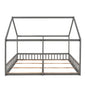 House Platform Beds, 2 Shared Beds, Metal Frame With Guardrails