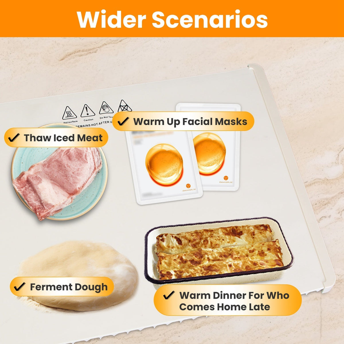 Electric Warming Tray Smart Food Warmer Roll Up Heating Pad With Adjustable Temperature Control 3 Auto Timer Settings for Buffet Party Gathering Resta