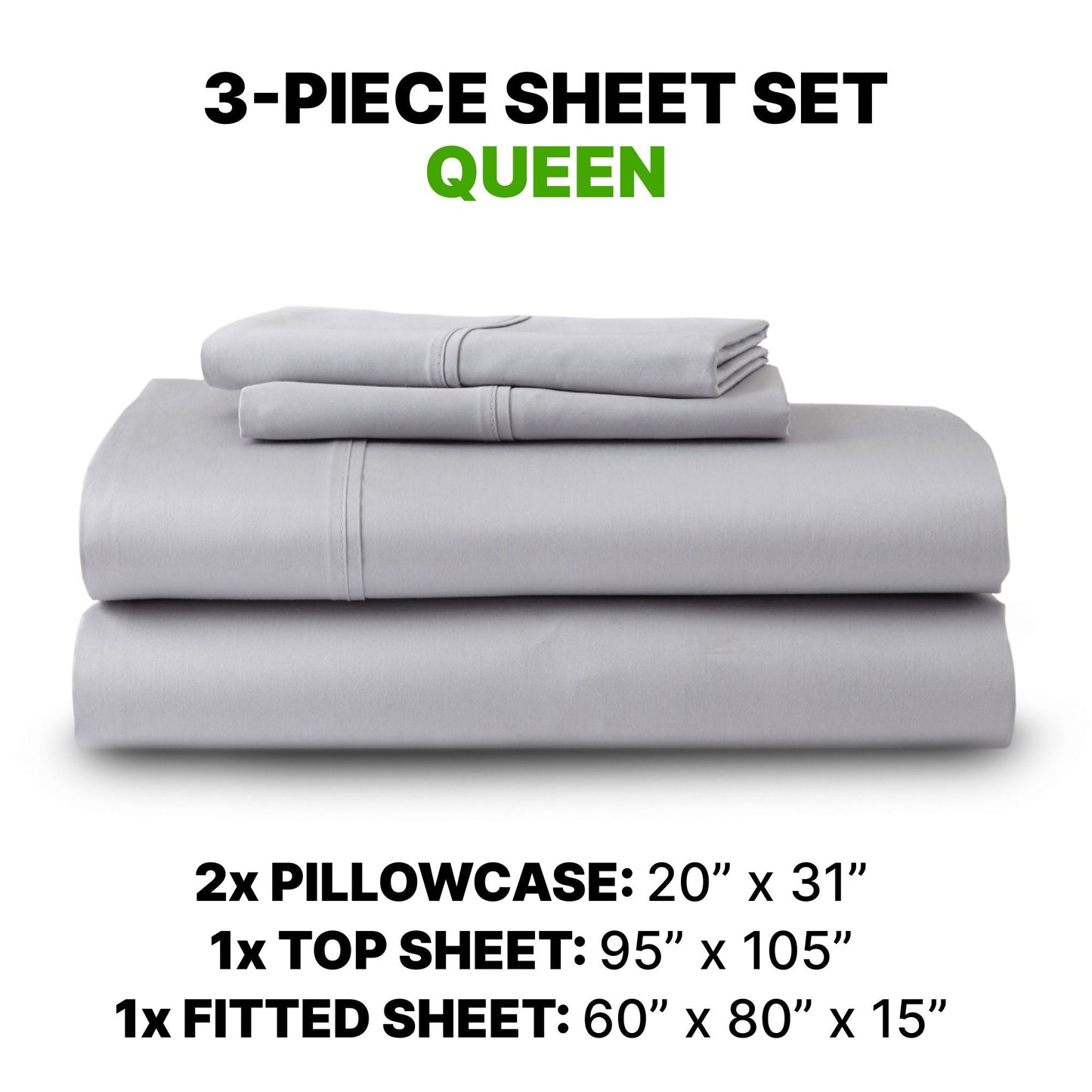 Sheet Set Luxurious Supima Cotton & TENCEL Blend with GhostGrip Bands