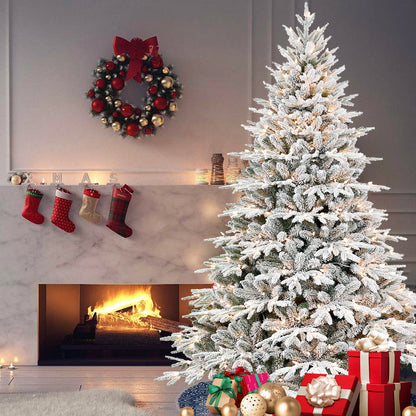 5ft Pre-Lit Flocked Artificial Christmas Tree