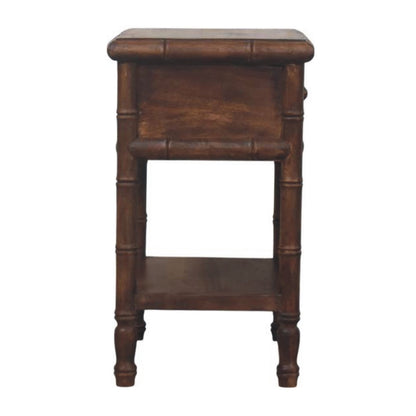 Solid Wood Bamboo Carved Bedside Table