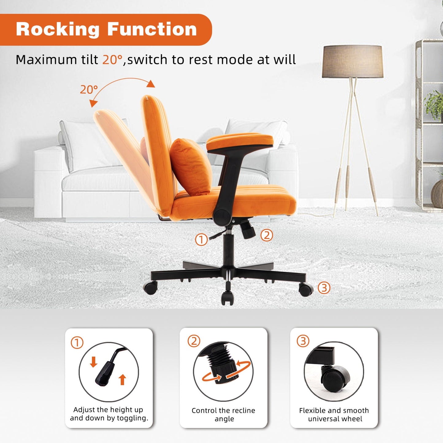 Criss Cross Armrest Office Chair With Wheels