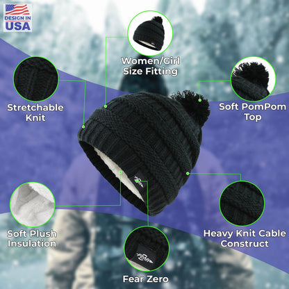 Warmest Fleece Lined Knit Beanie – Extreme Cold Winter Hat