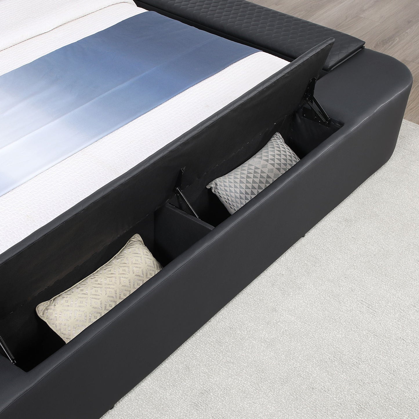 Zoya - Smart Multifunctional Bed, Built In Bluetooth Speakers, USB Charging