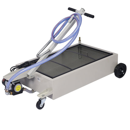 High Impact Polypropylene 20 Gallon Low Profile Oil Drain With Pump Steel - Gray