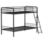 Carson Metal Twin Over Twin Bunk Bed Glossy Black