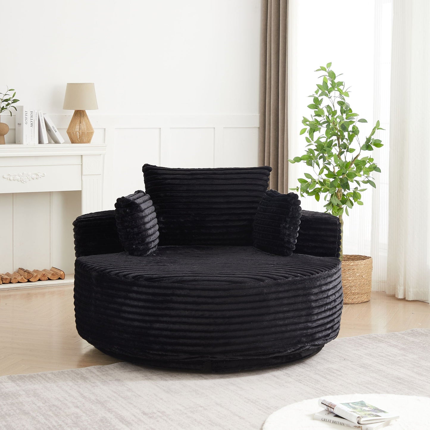 Swivel Chair With 360° Rotation For Living Room
