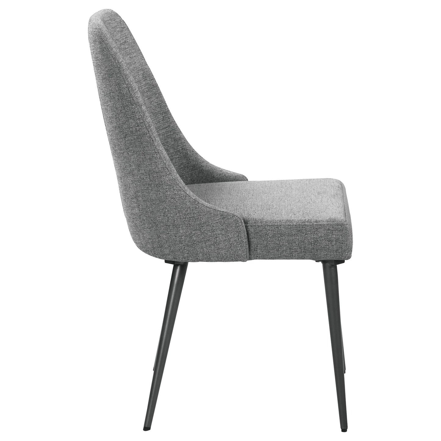 Side Chairs Upholstered With Tapered Legs (Set of 2) - Gray