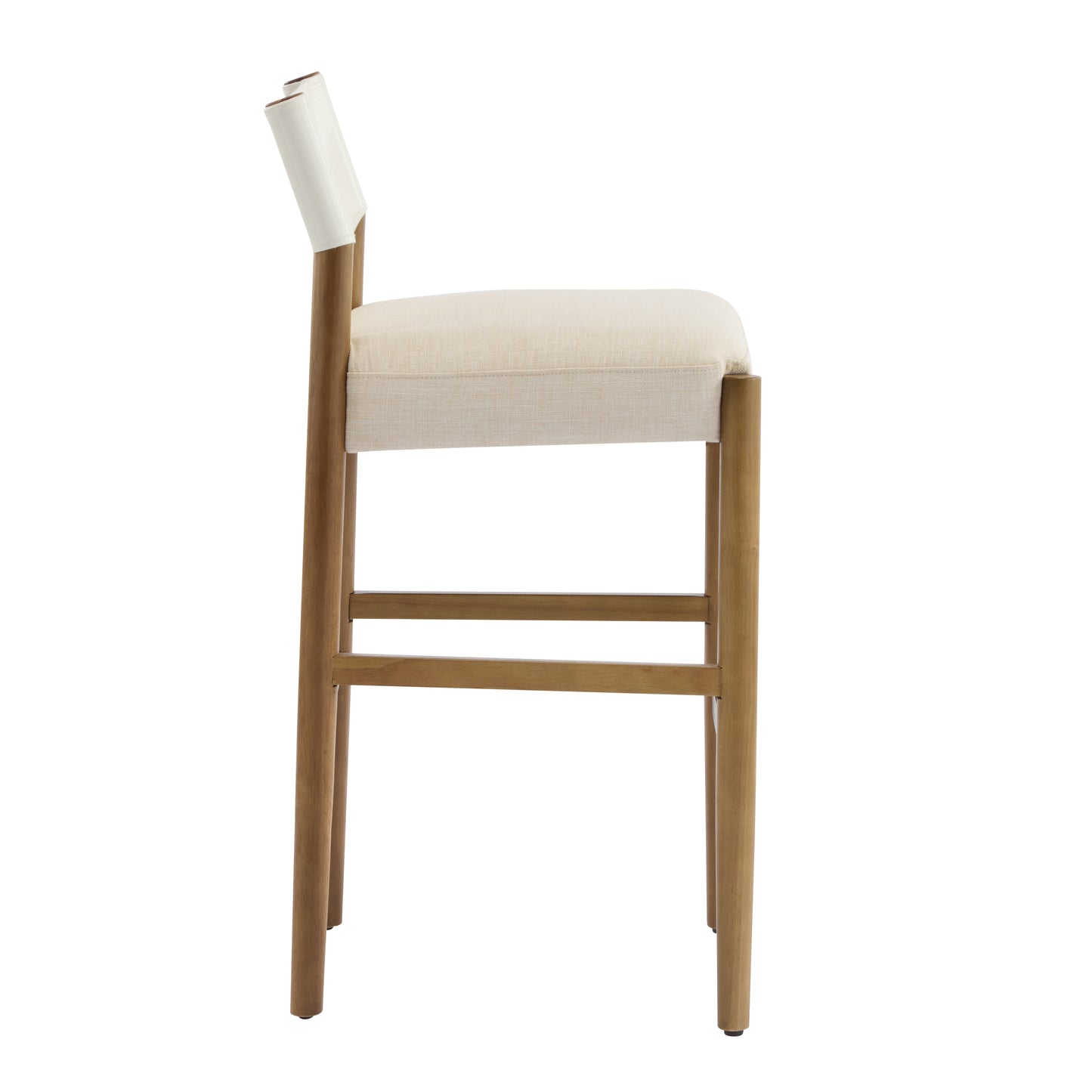 28.5'' Modern Solid Wood Bar Stool with Polyester Cushion - Set of 2