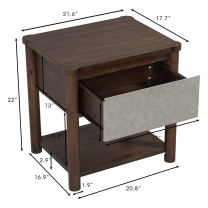 Modern Queen Bed Frame Set with 2 Nightstands