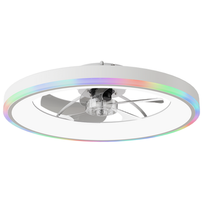 23.6" Modern RGB Ceiling Fan with Lights
