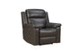 Leon - Power Recliner With Power Headrest, Power Lumbar, Heat And Massage - Smokey Gray