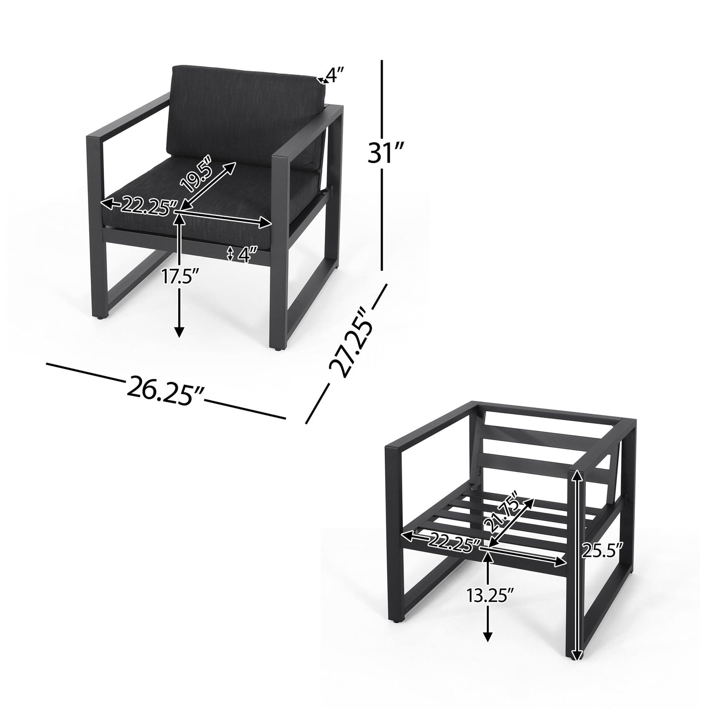 Navan Outdoor Patio Club Chair