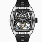Mens Transparent Barrel-Shaped Fully Luminous Waterproof Mechanical Watch