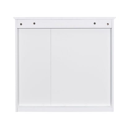Bathroom Vanity With Medicine Cabinet, Royal Mirror Cabinet, Modern Bathroom Storage Cabinet With 2 Soft Closing Doors And 4 Drawers