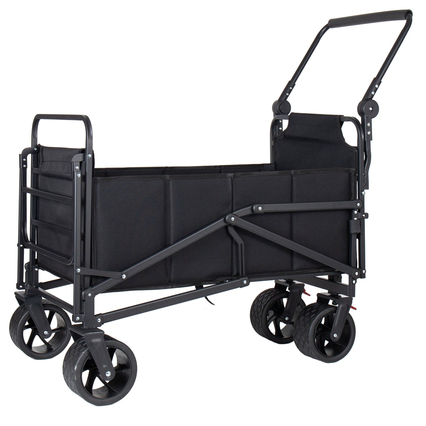 2-in-1 Multifunctional Folding Wagon Cart and Convertible Beach Chair
