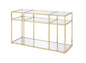Uchenna - Sofa Table - Clear Glass & Gold