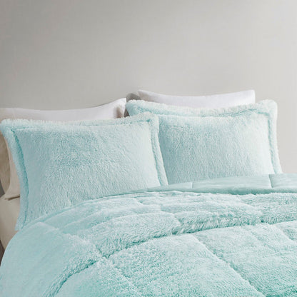 King Ombre Shaggy Long Fur Comforter Mini Set