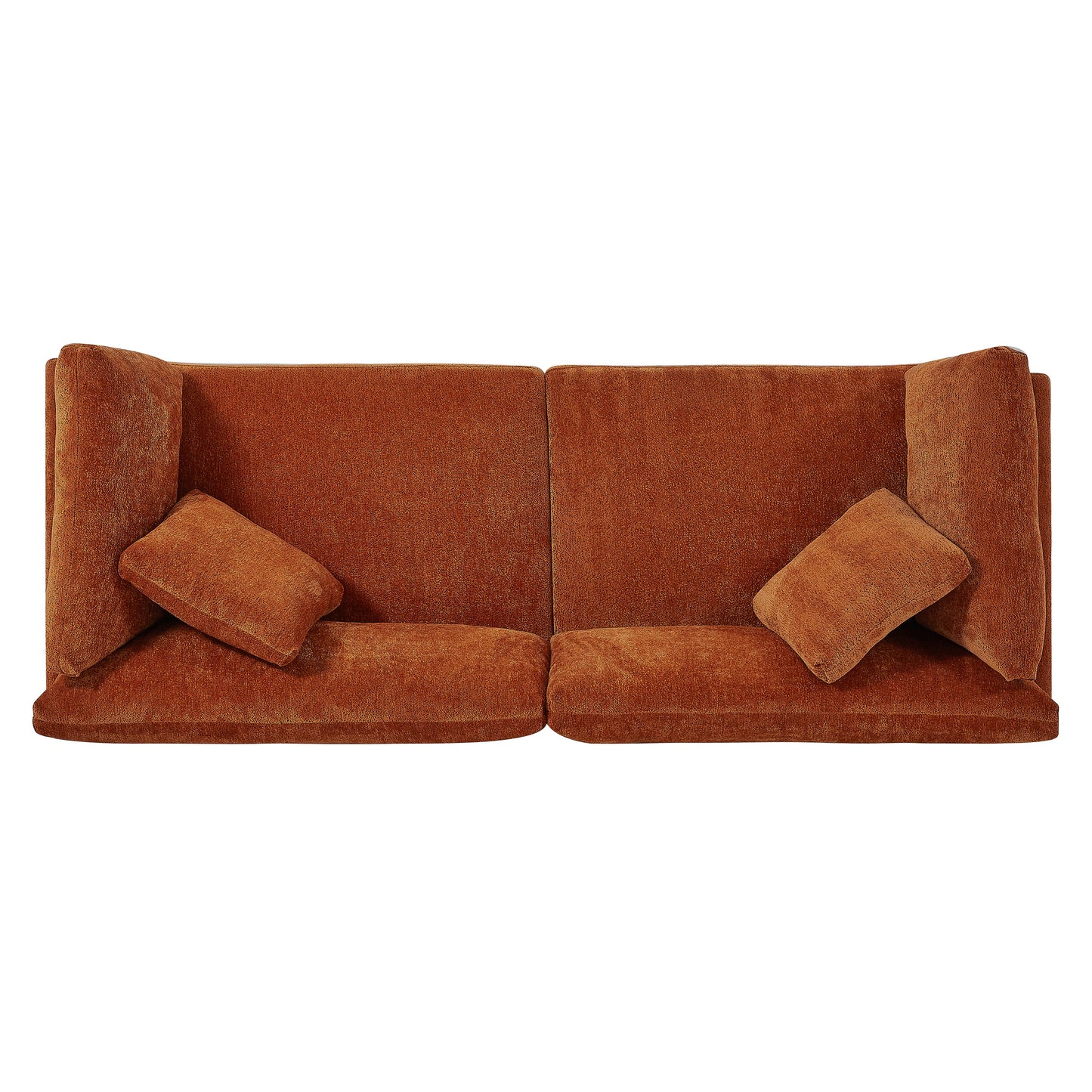 83.50" Modern Flared Arms Sofa (Caramel)