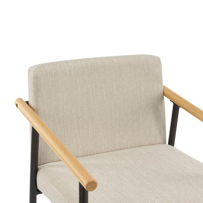 Mid Century Modern Counter Stool Set With Iron Frame