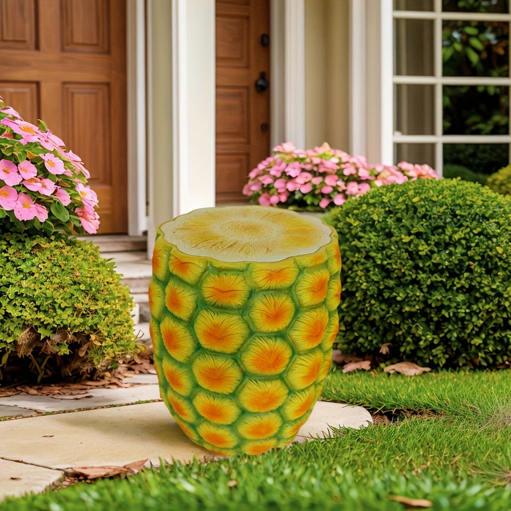 14" Oversized Pineapple Shaped Resin Stool