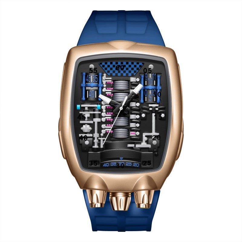 Engine Movement Mens Watch Brand Quartz Watch Fashionable And Distinctive