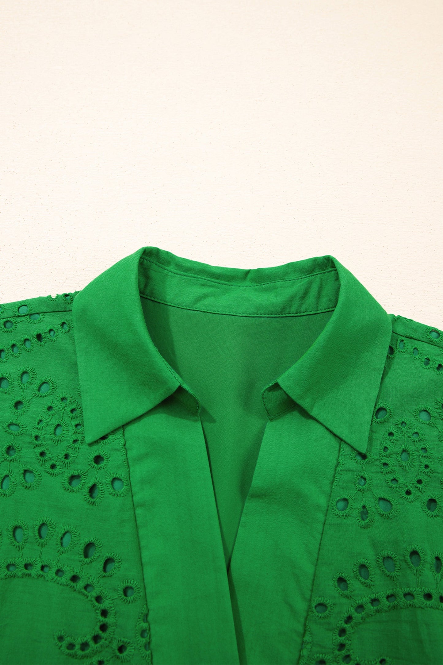 Celine Eyelet Embroidered T Shirt