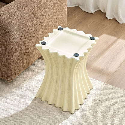 15.16 Inch Side Table Vintage Sturdy Fiberglass Table